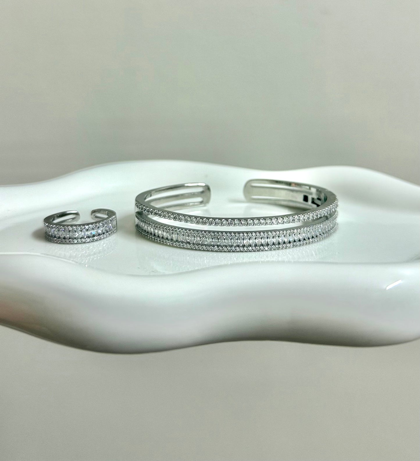 Bangle Bracelet & Ring Set