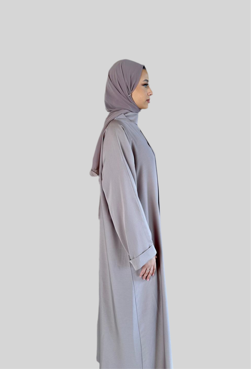 Closed Summer Abaya Soft Mauve