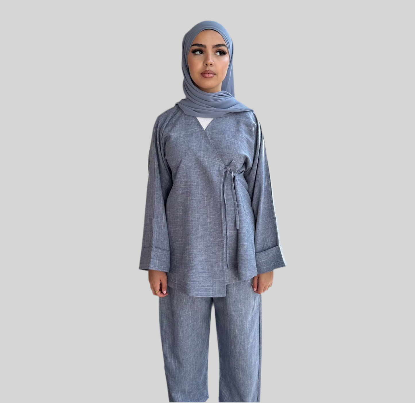 Linen Co-ord Set Egyptian Blue