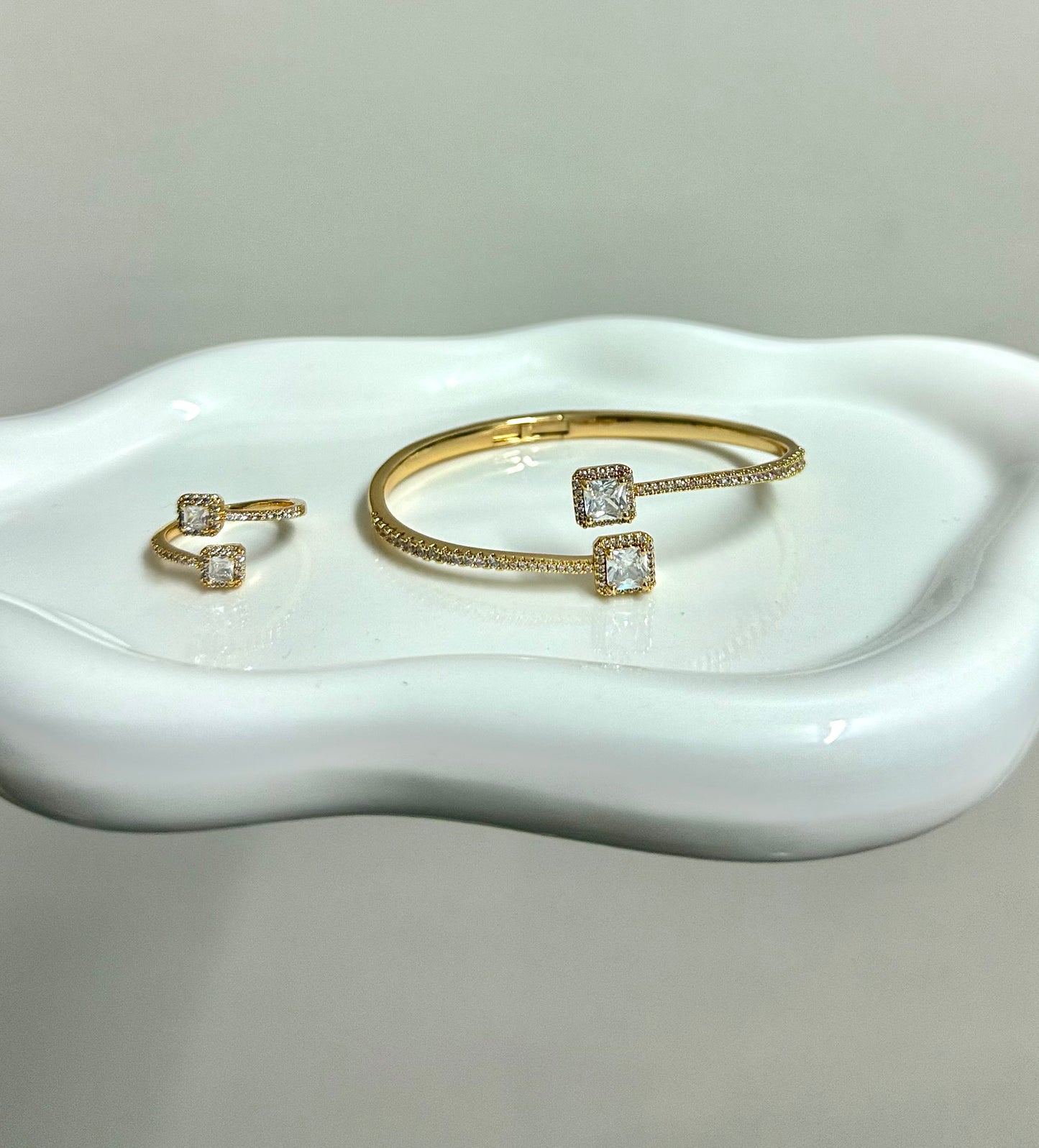Bangle Bracelet & Ring Set