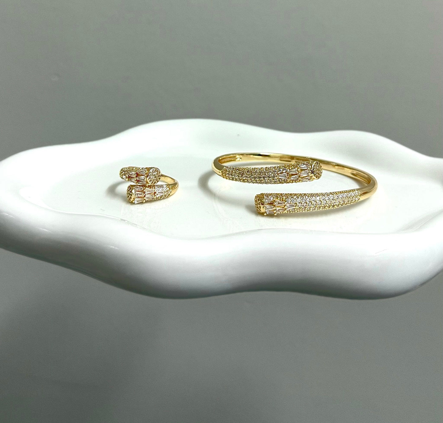 Bangle Bracelet & Ring Set