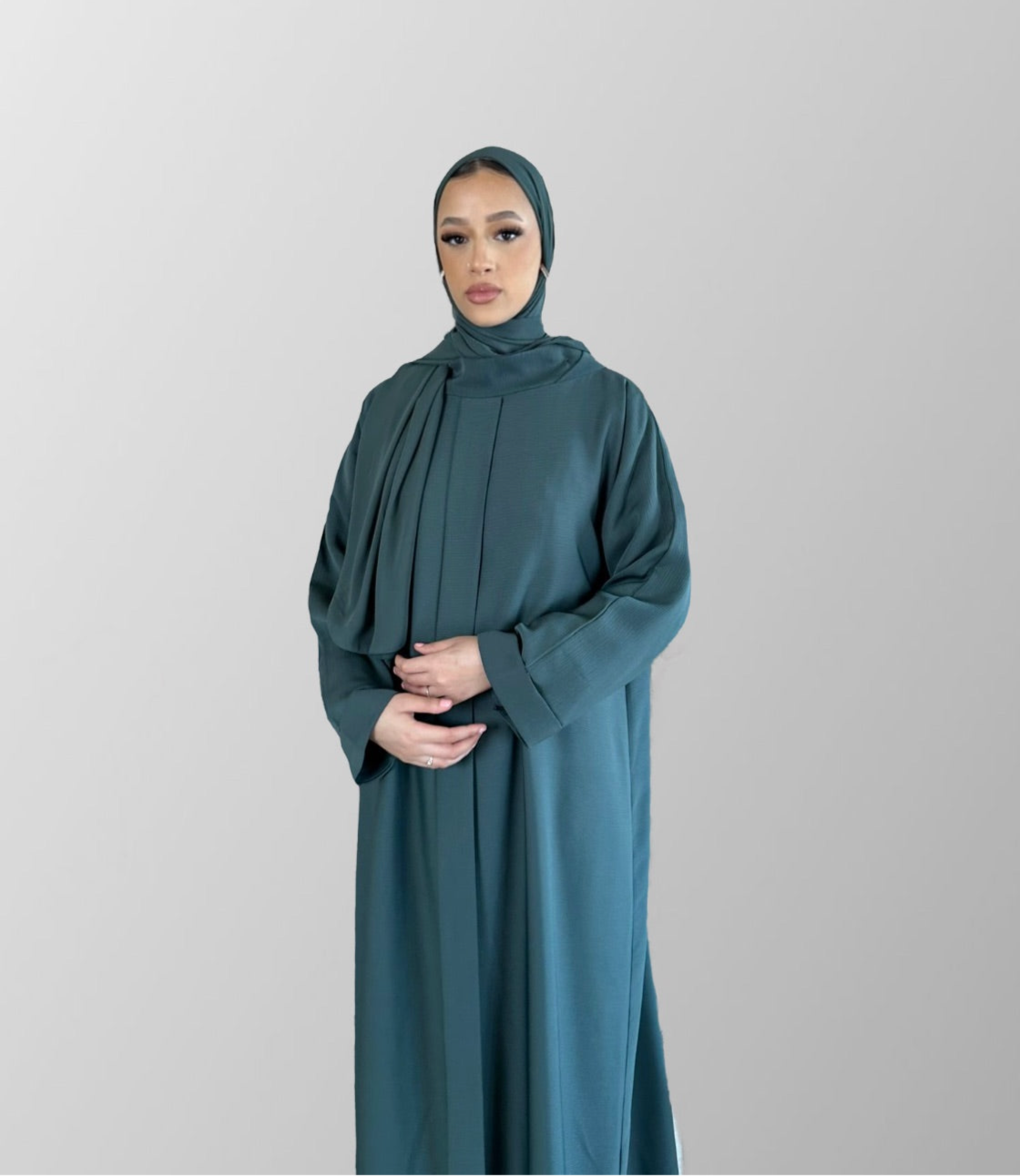 Closed Summer Abaya Teal