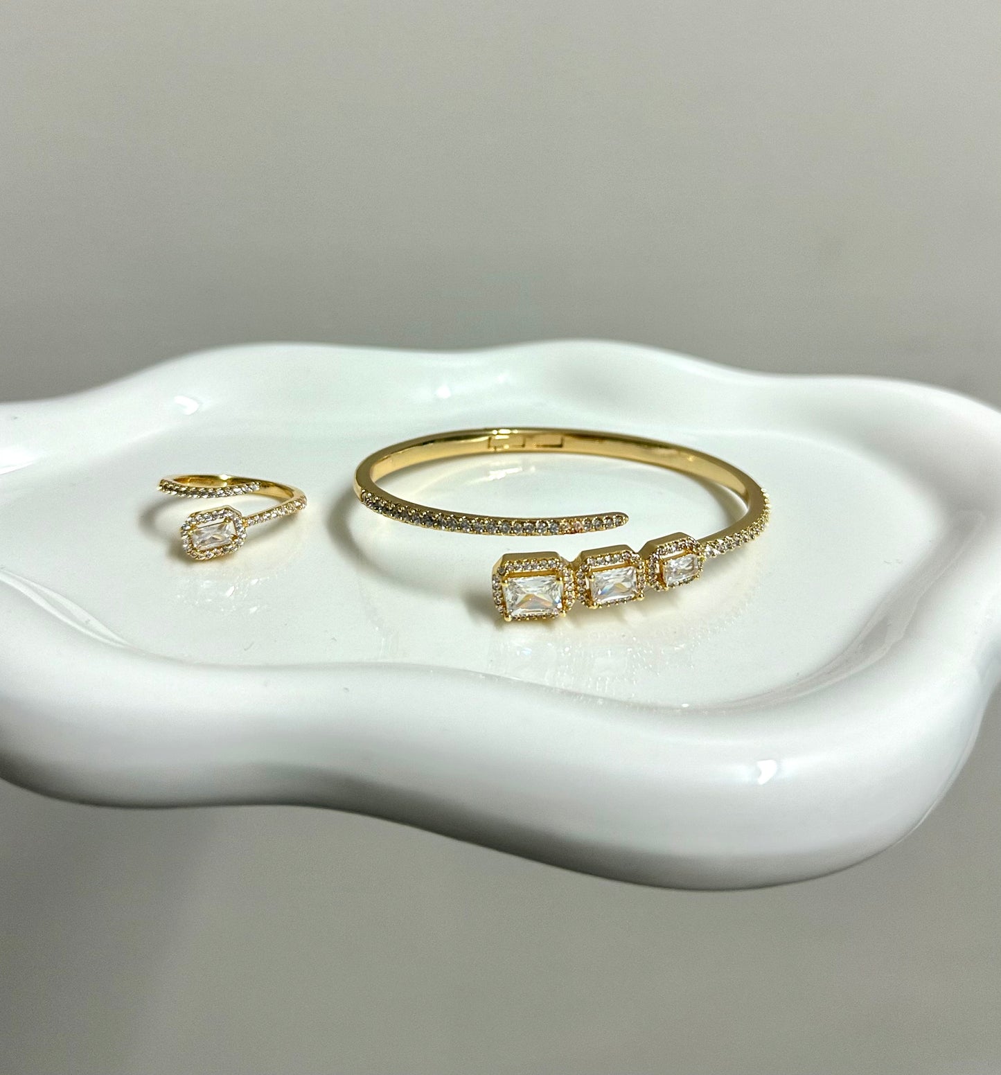 Bangle Bracelet & Ring Set