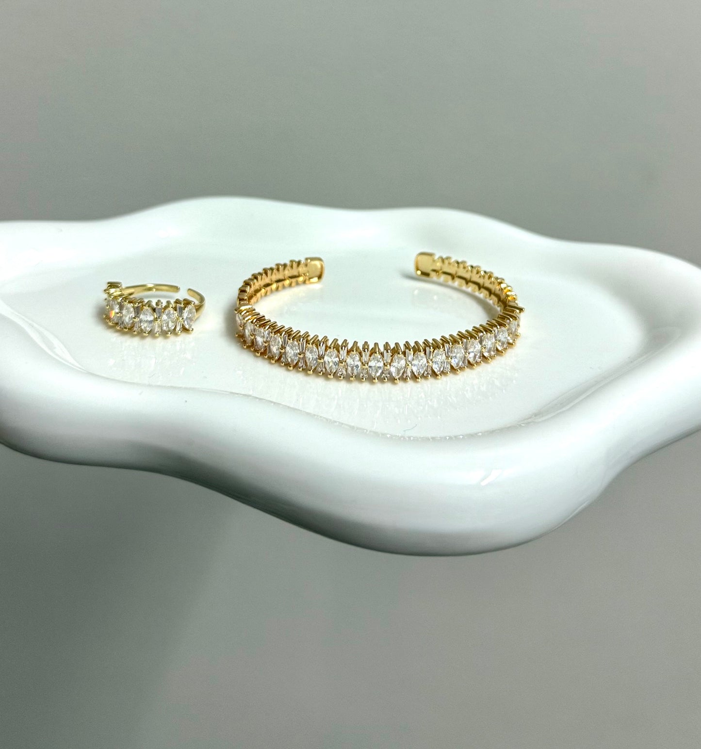 Bangle Bracelet & Ring Set