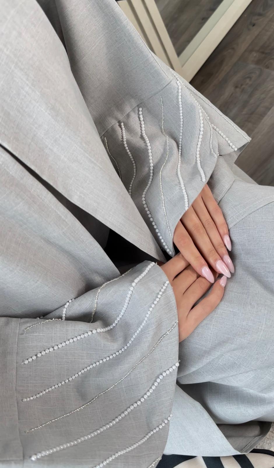 Luxury Pearl Abaya Nora