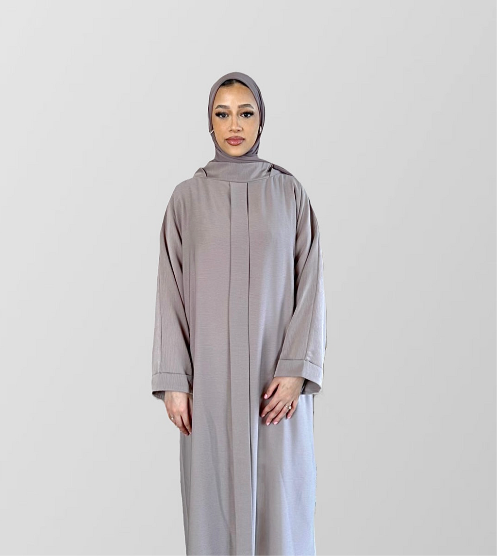 Closed Summer Abaya Soft Mauve