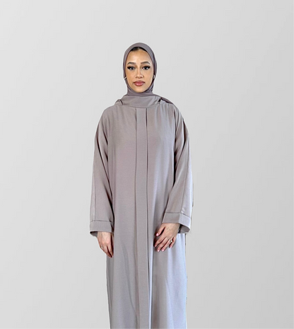Closed Summer Abaya Soft Mauve