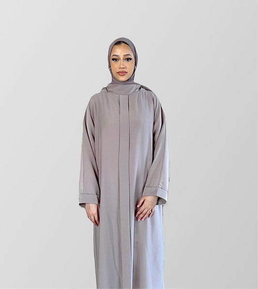 Closed Summer Abaya Soft Mauve