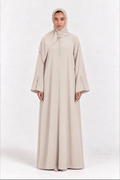 Closed Buttoned Abaya Vanilla