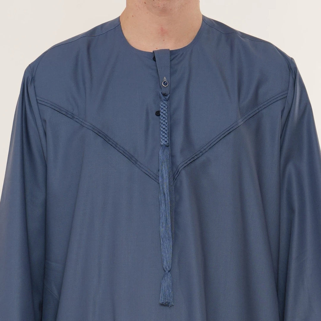 Emirati Thobe - Steel Blue