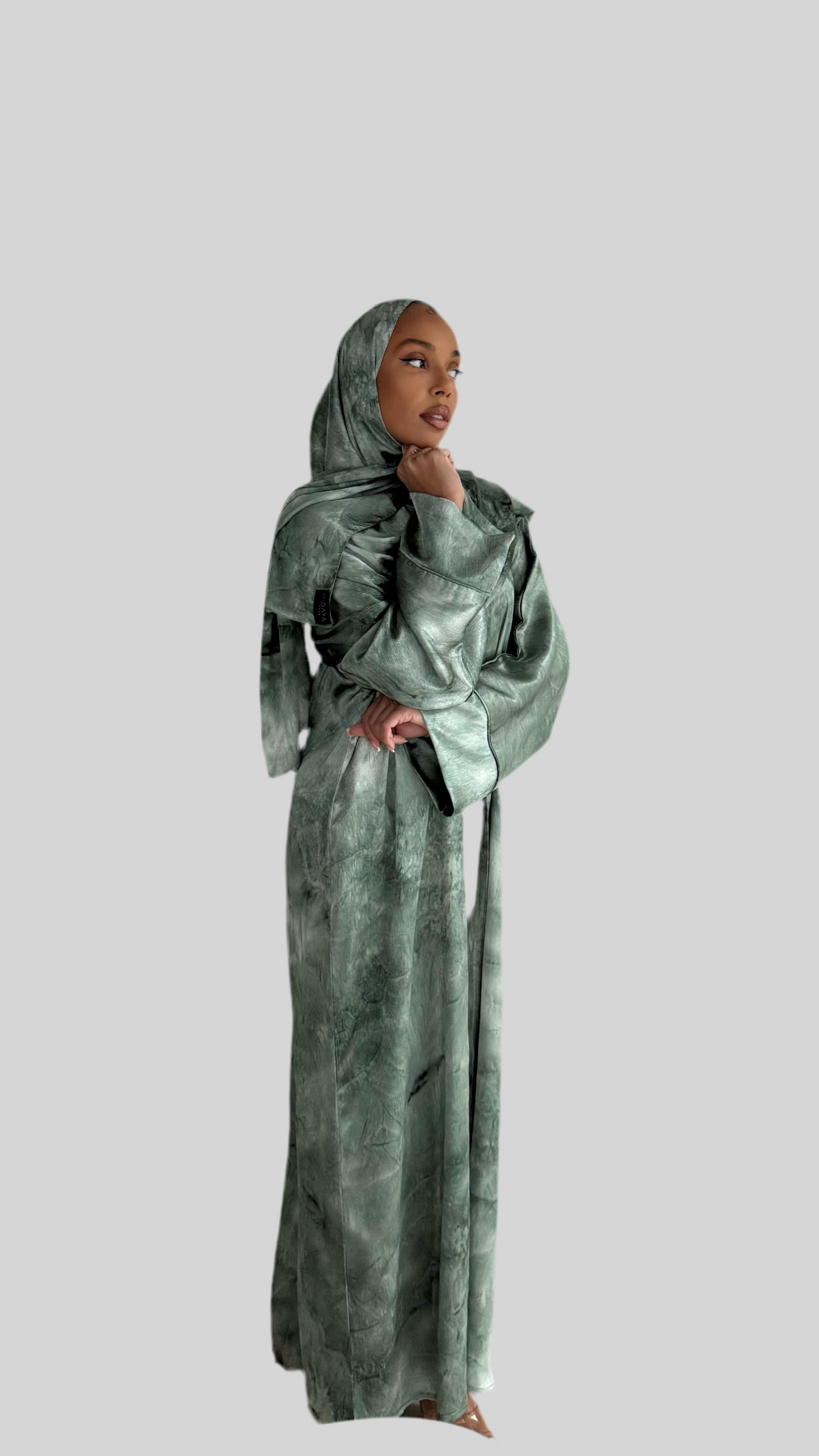 Premium Printed Abaya - Emerald