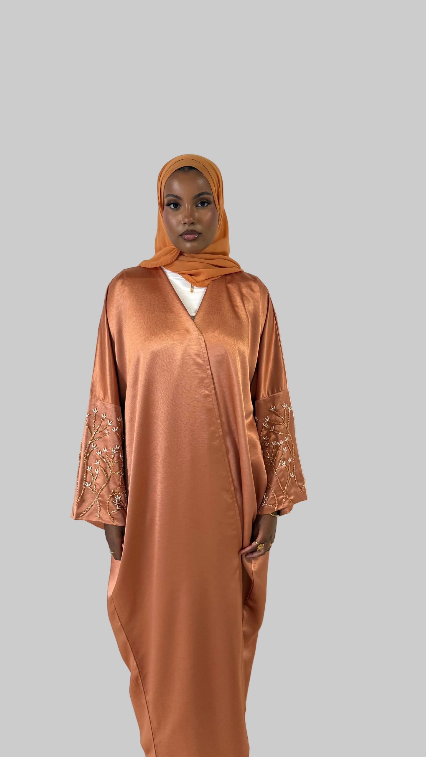Embellished Abaya Burnt Bronze