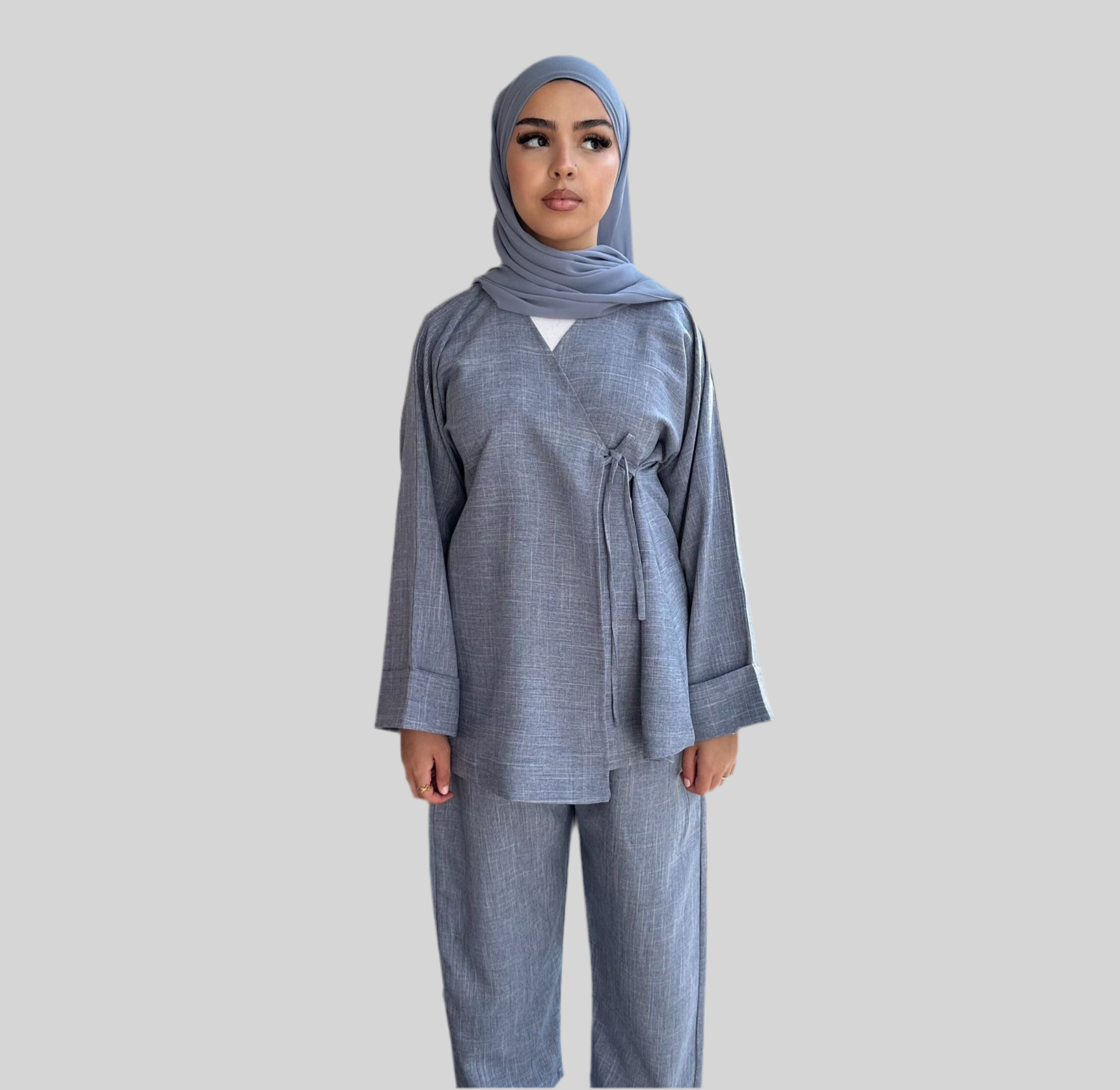 Linen Co-ord Set Egyptian Blue