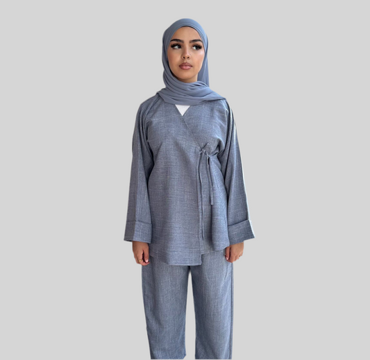 Linen Co-ord Set Egyptian Blue