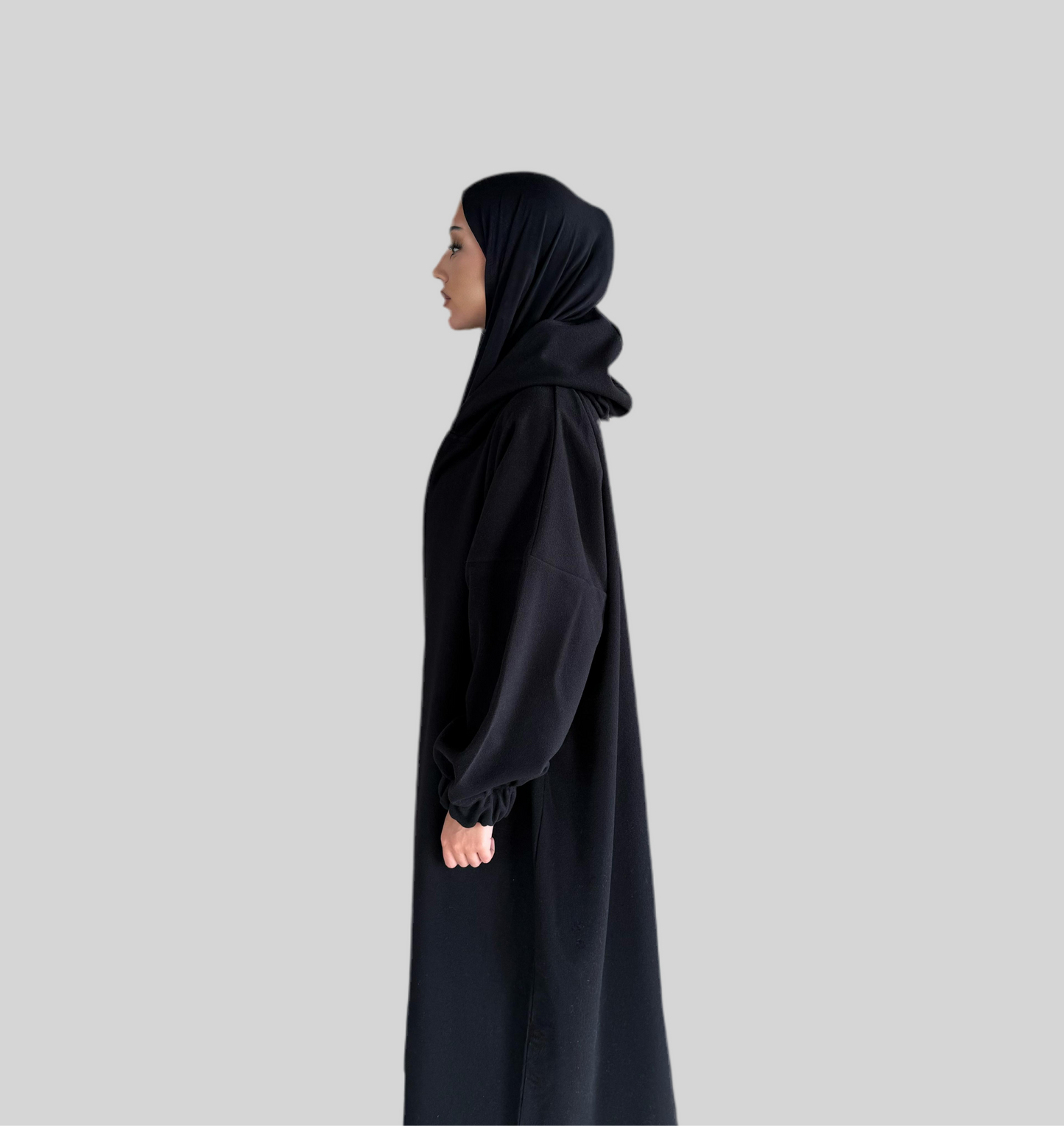 Winter Hooded Coat - Black