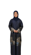 Embellished Statement Abaya  Midnight Navy