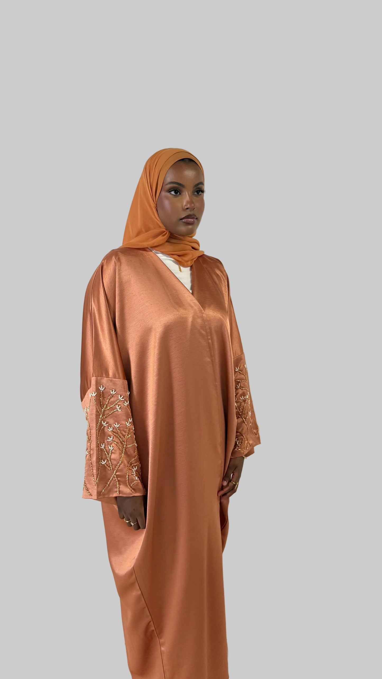 Embellished Abaya Burnt Bronze