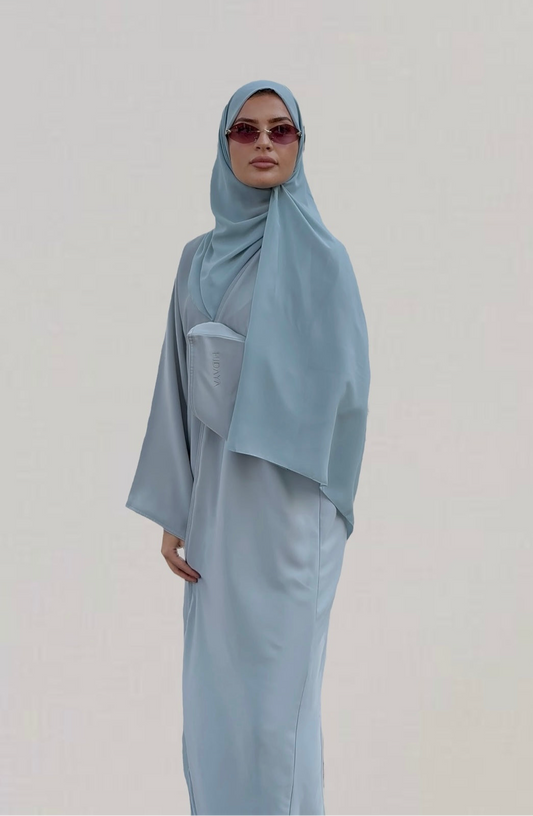Nida Open Abaya Sky Blue