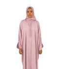 PRE-ORDER Moroccan Embroidered Abaya Cashmere Pink