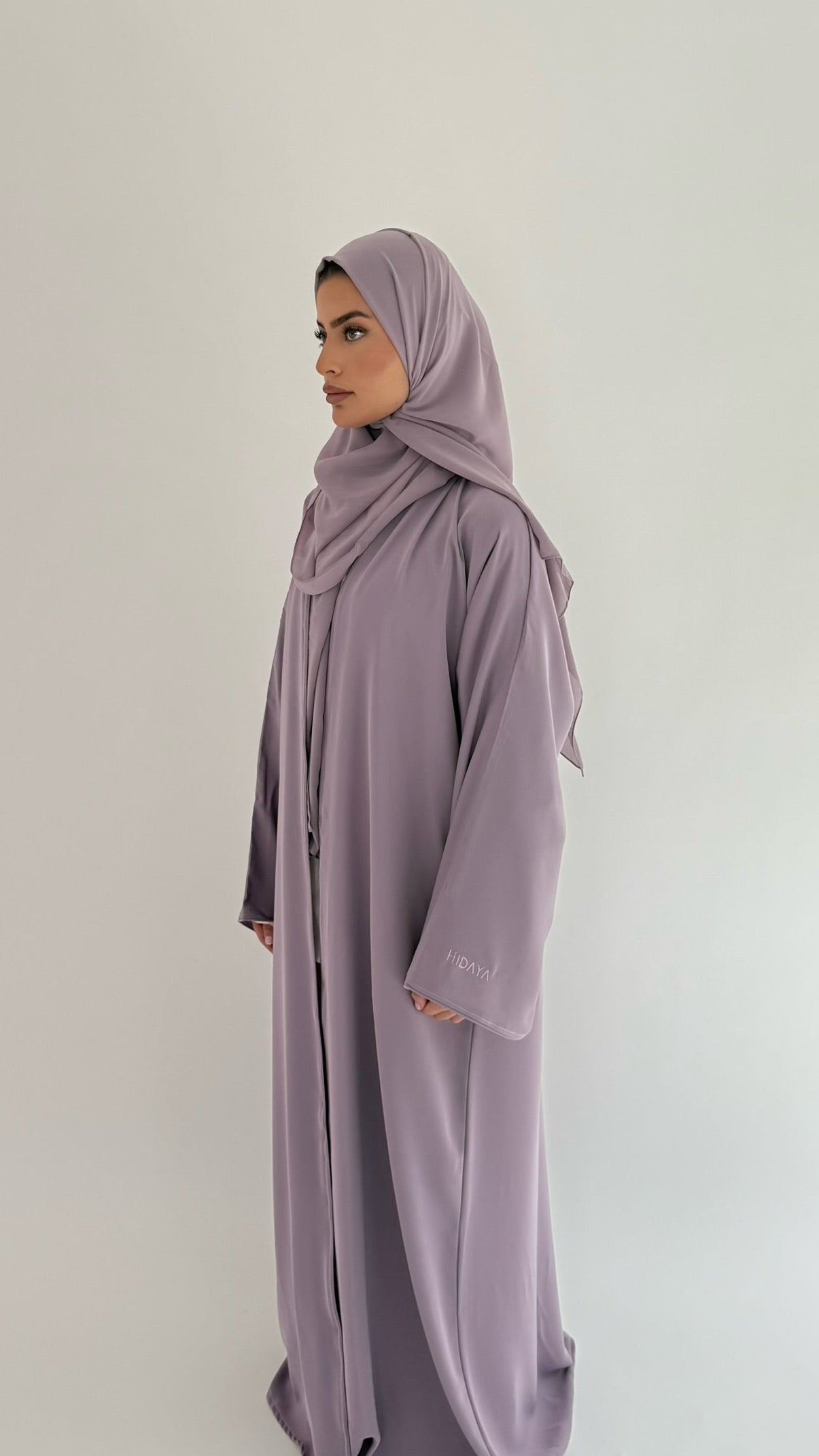 Nida Open Abaya Lavender
