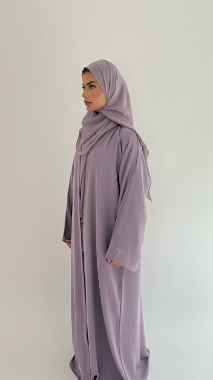 Nida Open Abaya Lavender