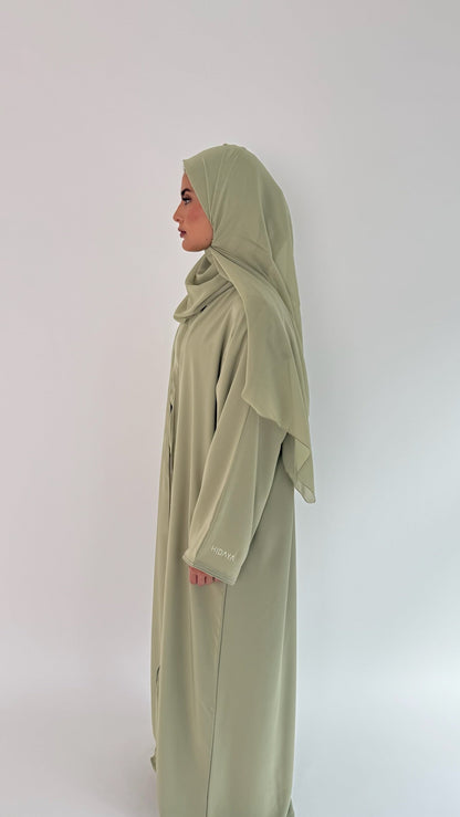 Nida Open Abaya Sage Green