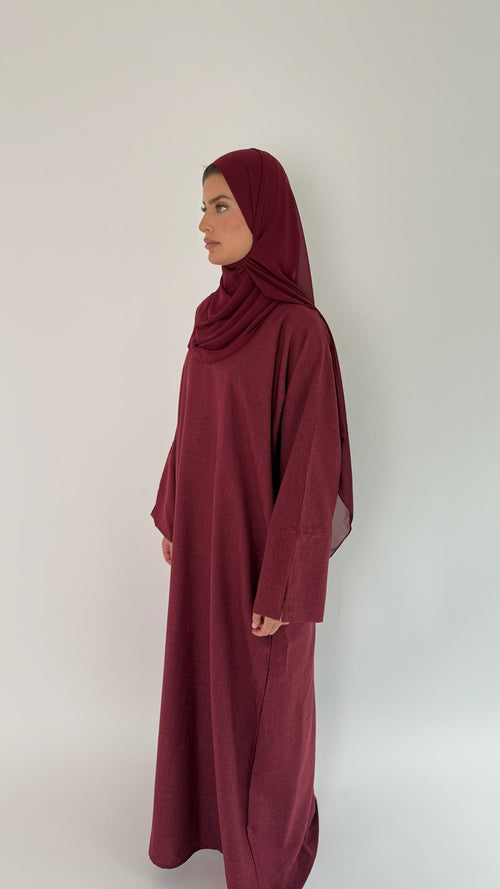 Closed Linen Abaya Abeer