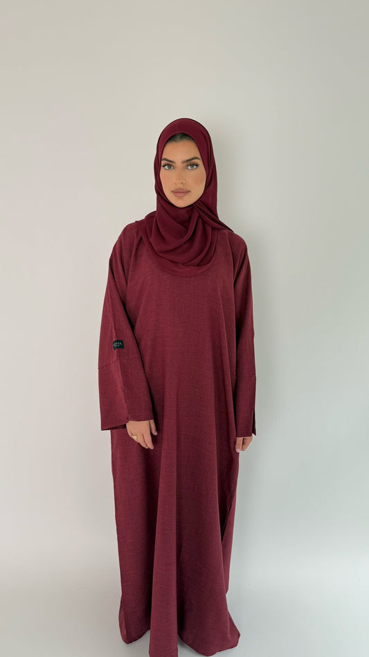 Closed Linen Abaya Abeer
