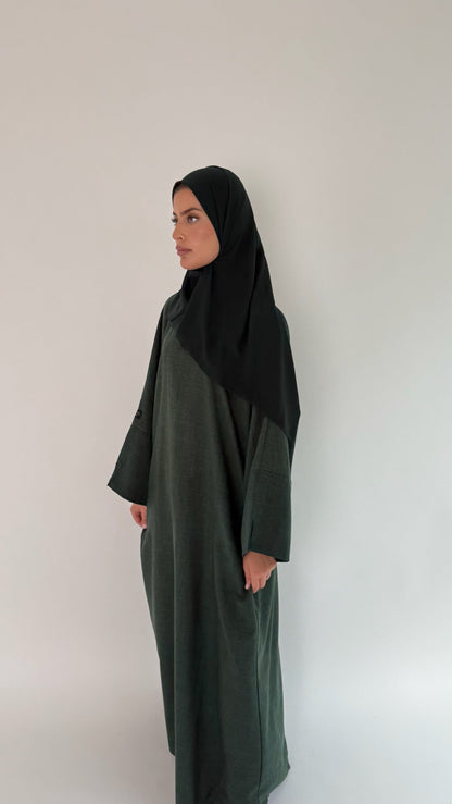 Closed Linen Abaya Aaliyah