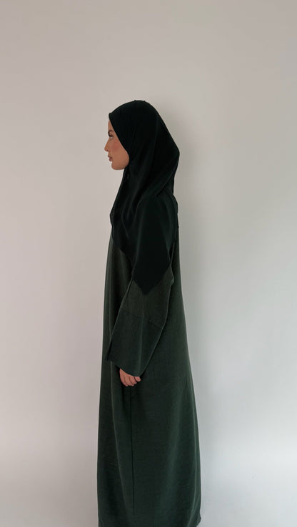 Closed Linen Abaya Aaliyah
