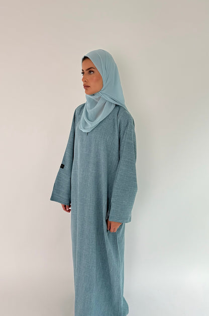 Closed Linen Abaya Rania