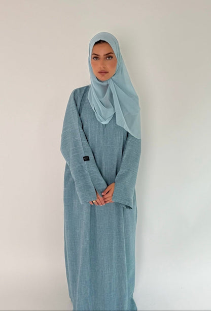 Closed Linen Abaya Rania