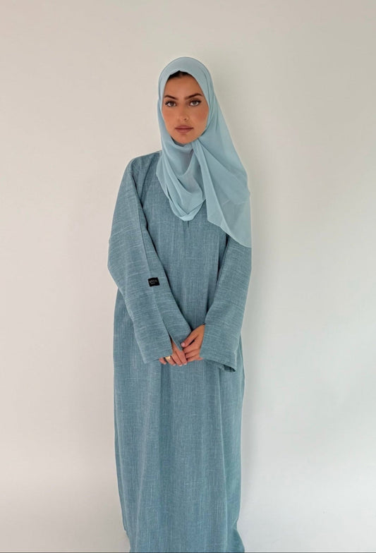 Closed Linen Abaya Rania