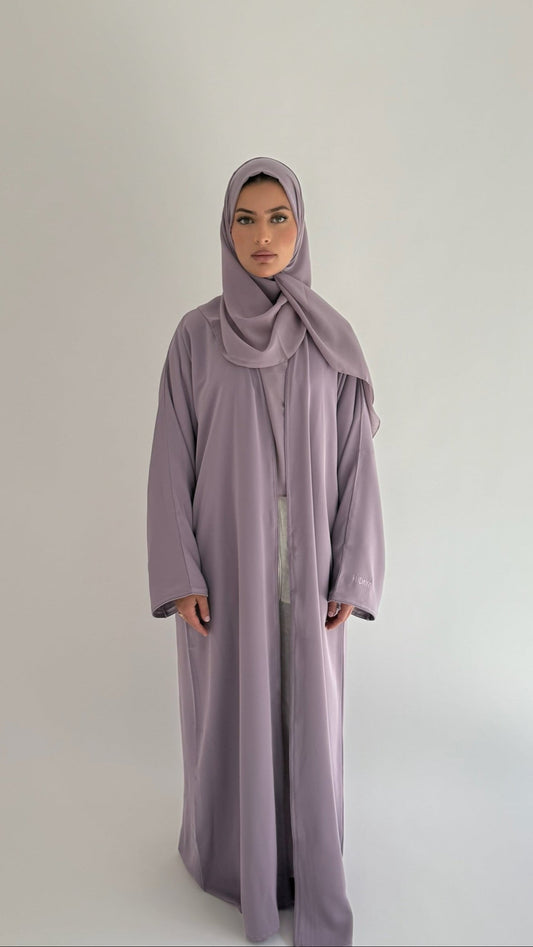 Nida Open Abaya Lavender