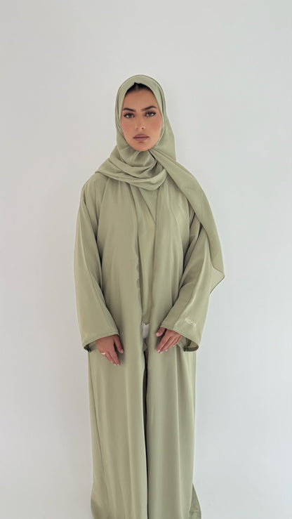 Nida Open Abaya Sage Green