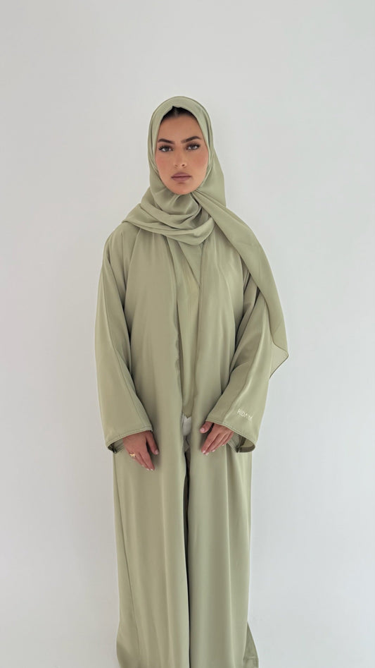 Nida Open Abaya Sage Green