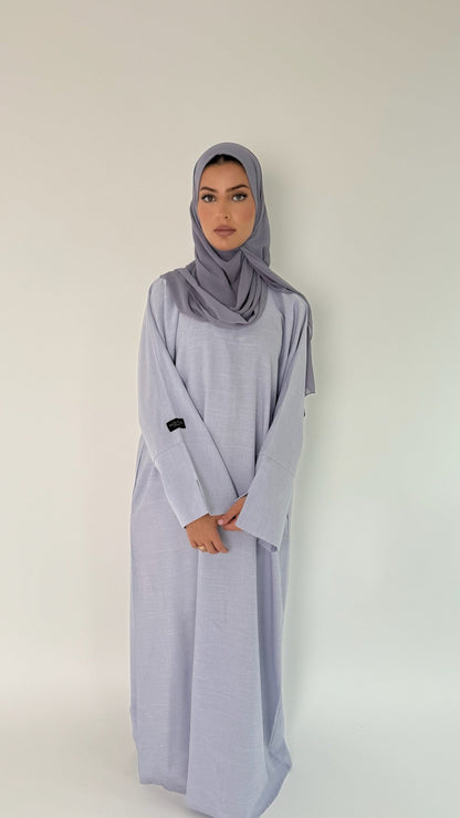 Closed Linen Abaya Liya