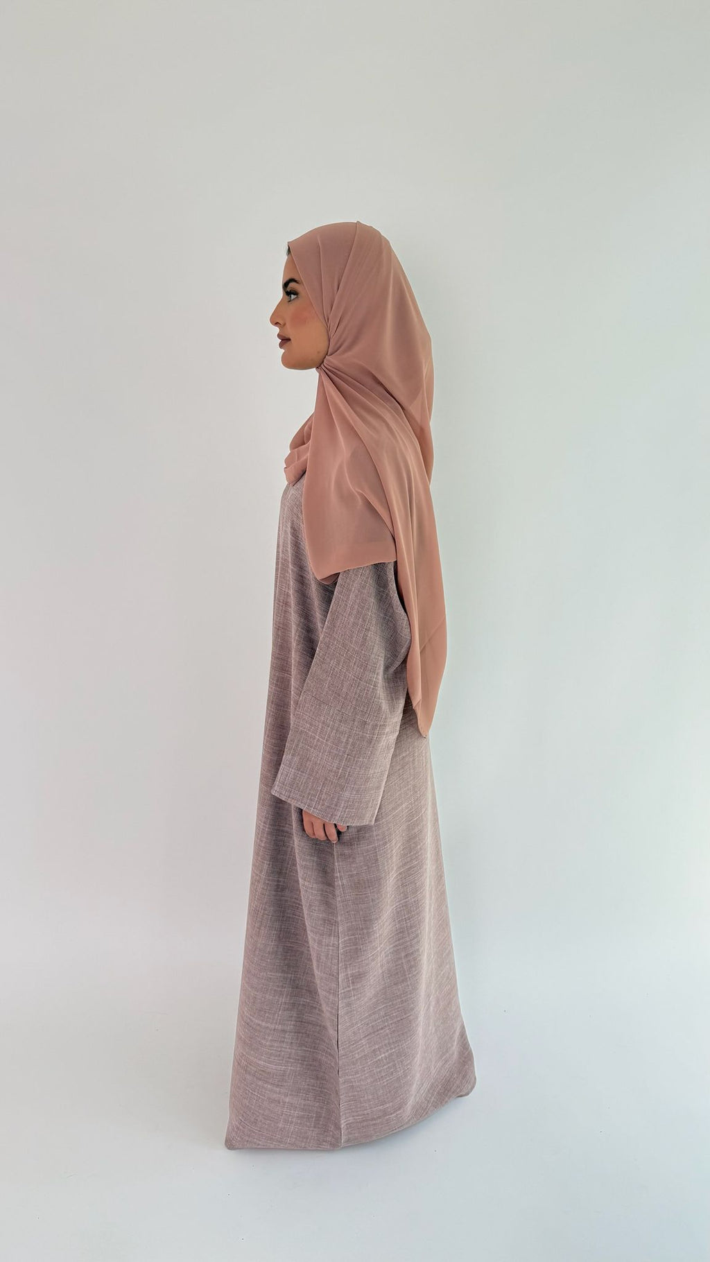 Closed Linen Abaya Afia